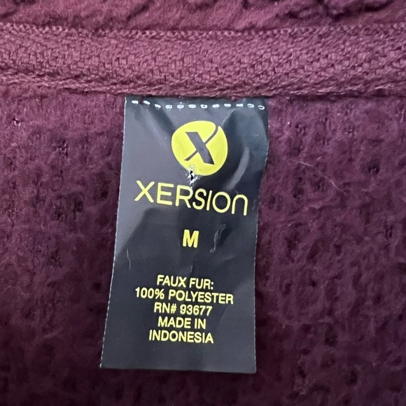 Xersion NWT Women's Fleece Long Sleeve Quarter-Zip Pullover Burgundy Size Medium - Picture 4 of 10